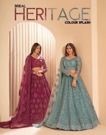 Bridal Heritage Colour Splash By Alizeh Designer Partywear Lehenga Choli Collection